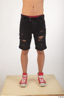 Colin black shorts clothing leg lower body red shoes 0001.jpg